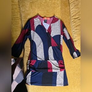 Urban Mango Colorful Geometric Pattern Top